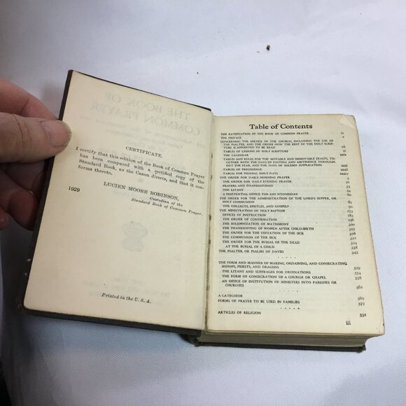 The Book Of Common Prayer Pocket Size 1929 Vintage Thomas Nelson Hardcover - Picture 9 of 15